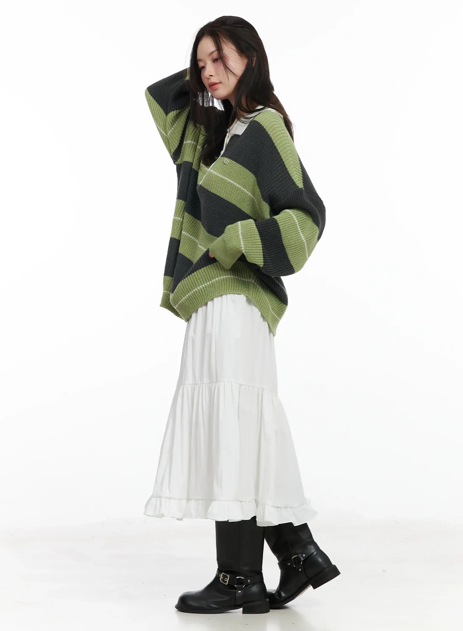 Flowy Layered Maxi Skirt IF520 - Image 8