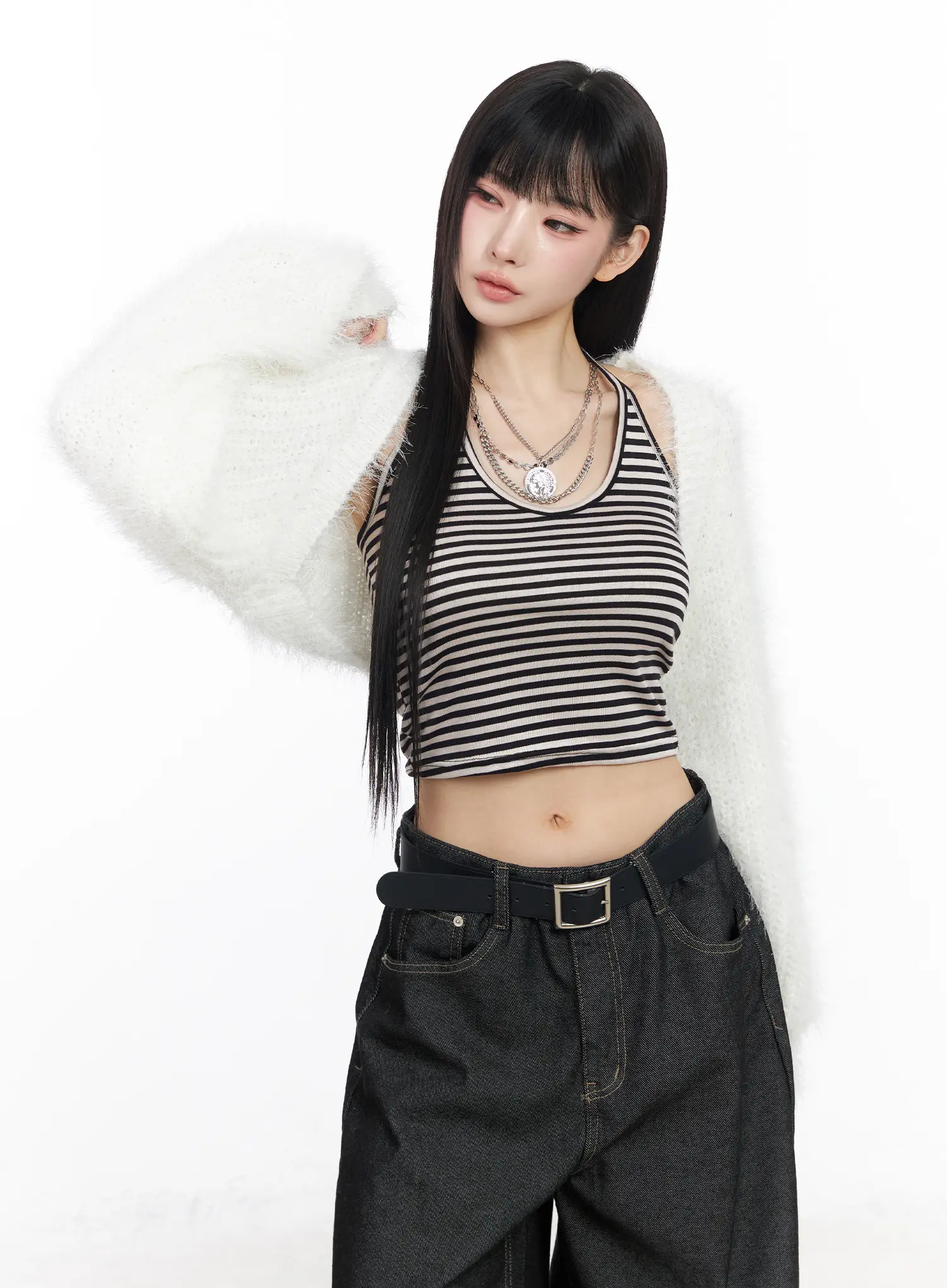 Fluffy Bolero Crop Cardigan CF519 - Image 10