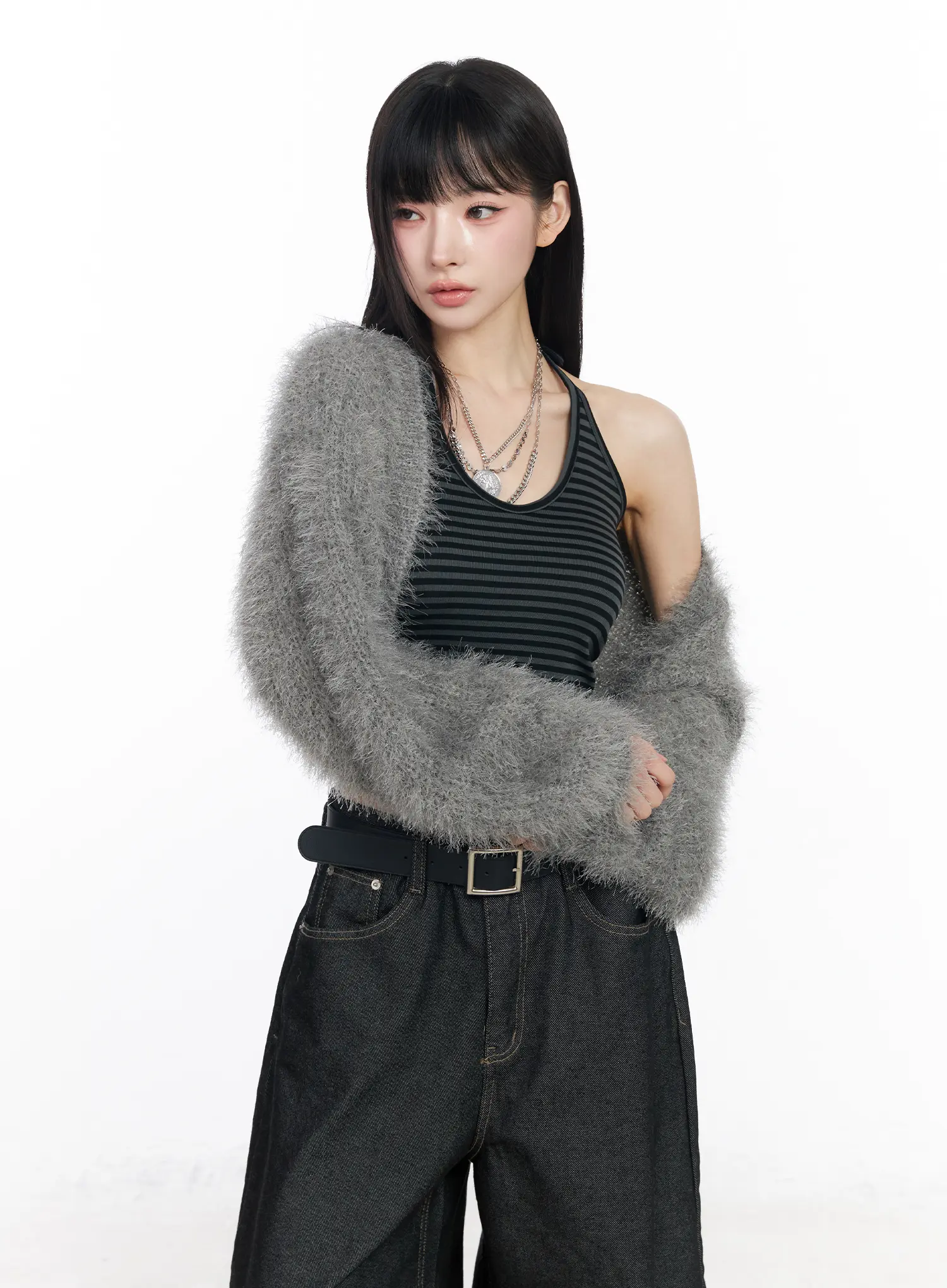 Fluffy Bolero Crop Cardigan CF519 - Image 6
