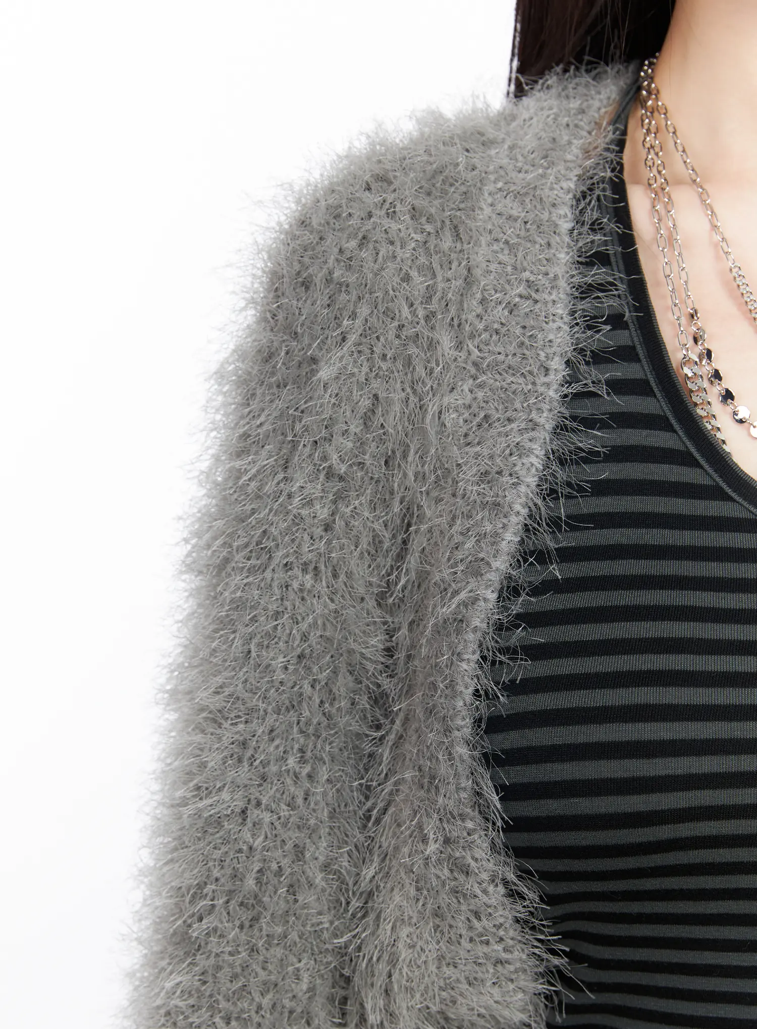 Fluffy Bolero Crop Cardigan CF519 - Image 8