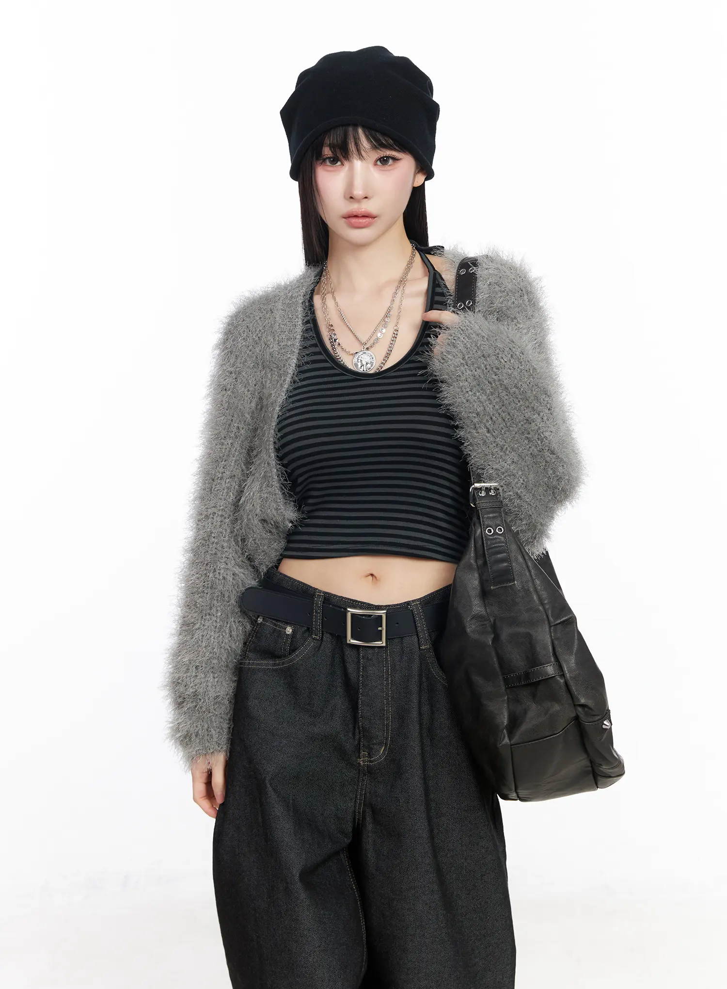 Fluffy Bolero Crop Cardigan CF519 - Image 9