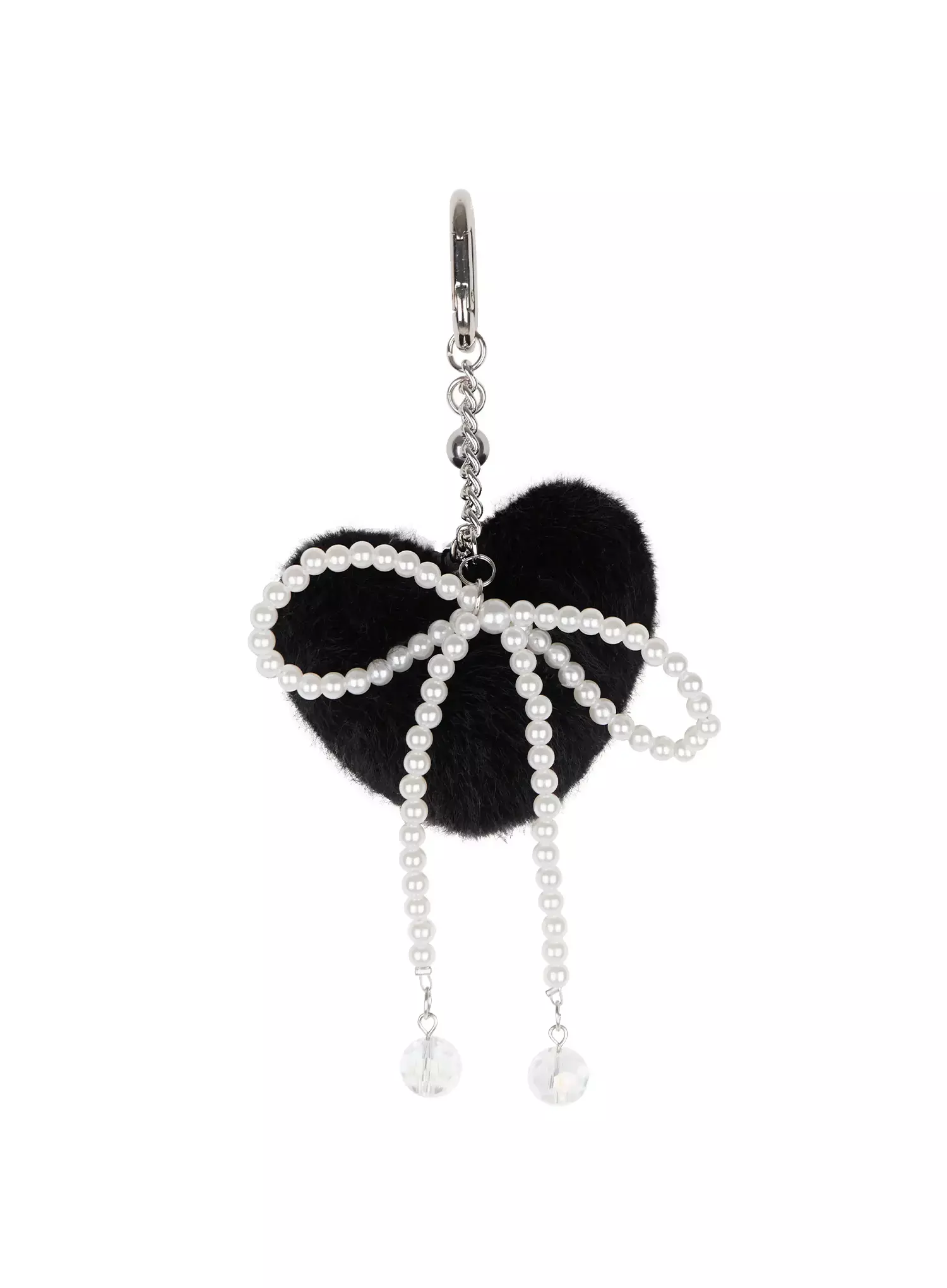 Fluffy Heart Ribbon Charm Keychain IO516 - Image 10