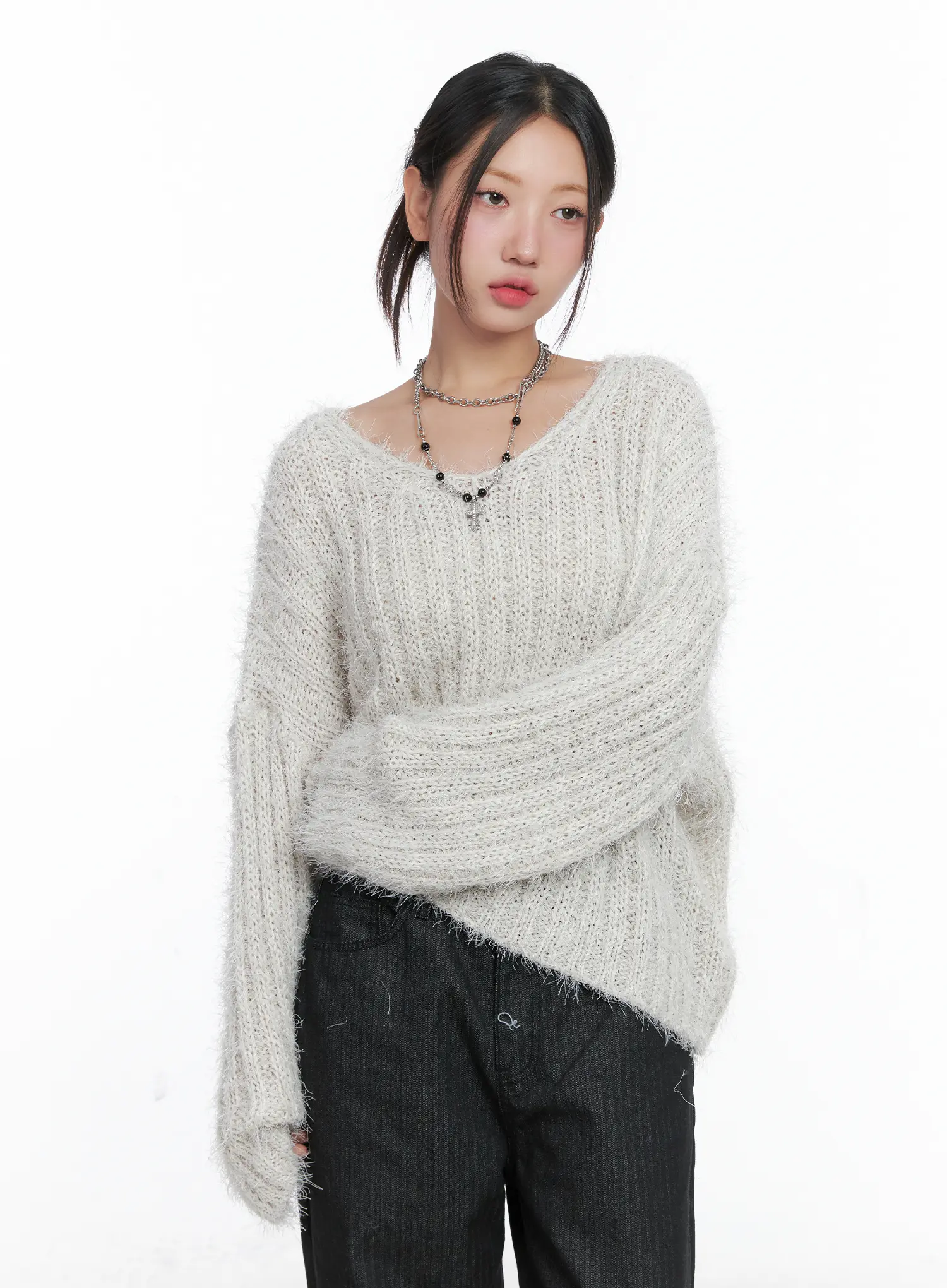 Fluffy Off-Shoulder Sweater CS502 - Image 10
