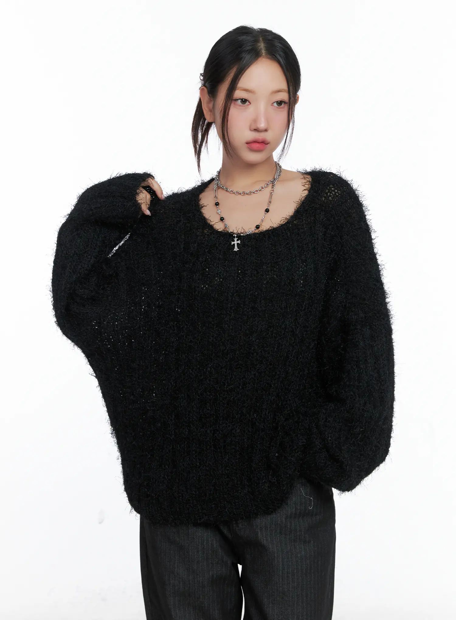 Fluffy Off-Shoulder Sweater CS502 - Image 8
