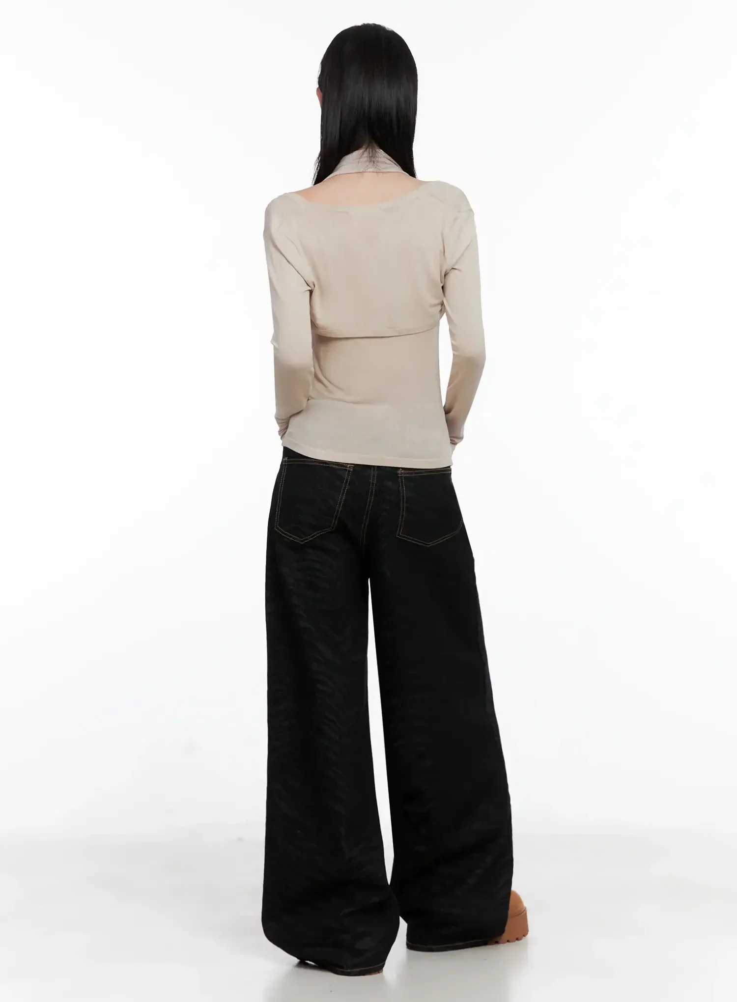 Freyja Animal Print Wide Leg Jeans IS508 - Image 9
