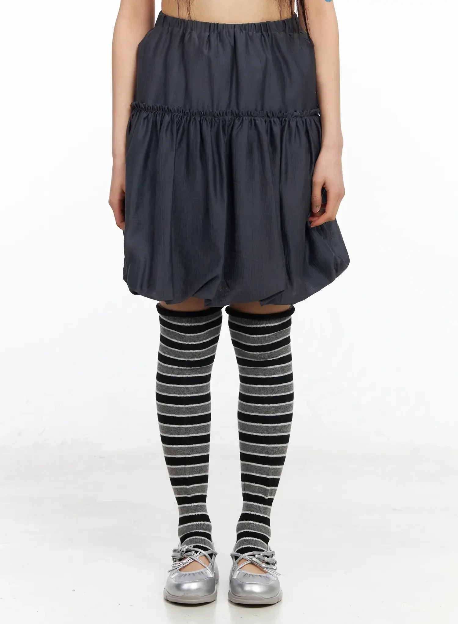 Frill Balloon Midi Skirt IA523