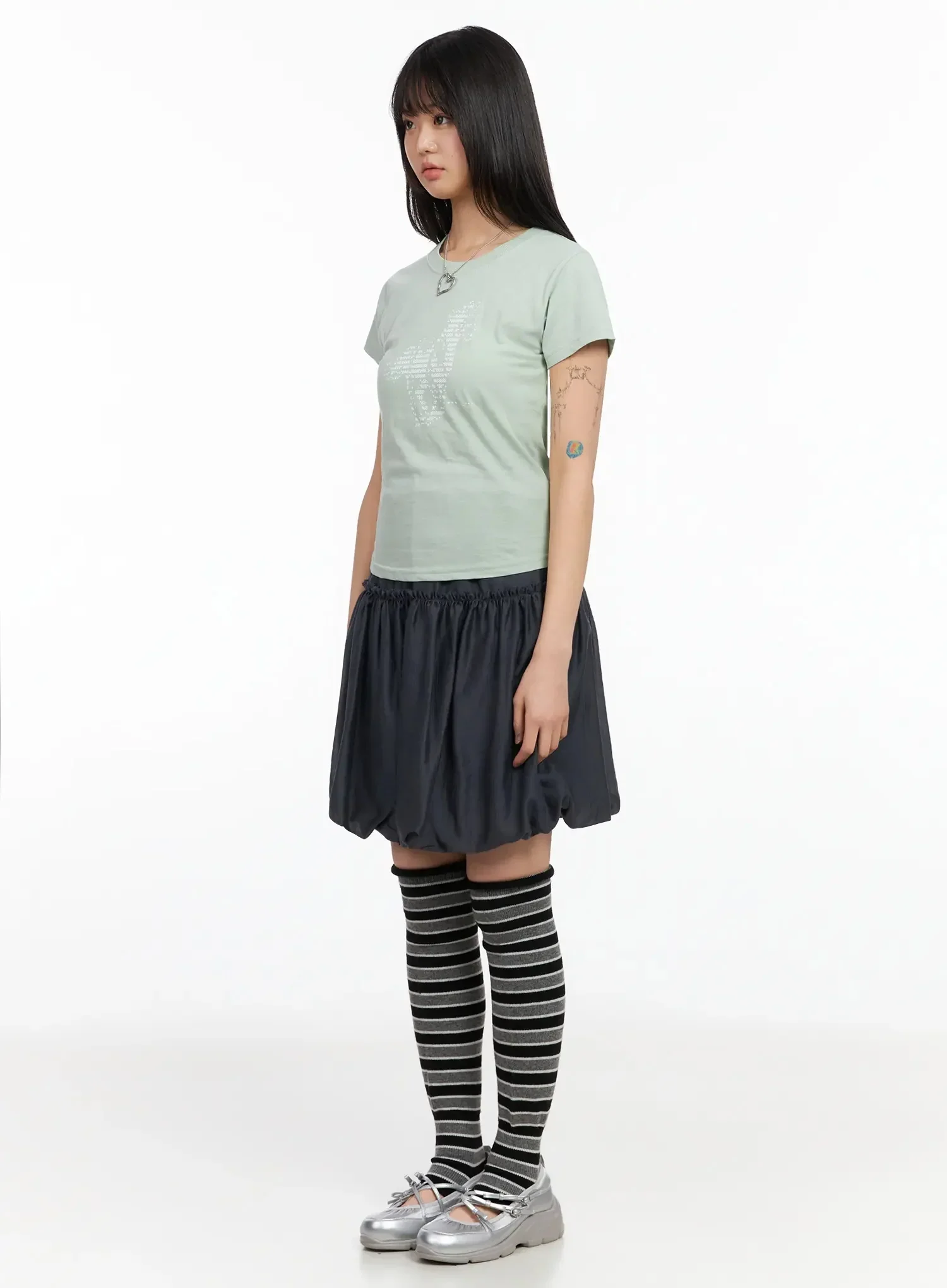 Frill Balloon Midi Skirt IA523 - Image 8