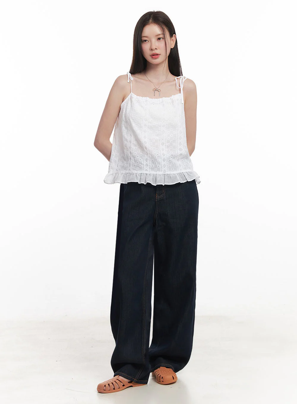 Frill Lace Ribbon Cami Top IY509 - Image 5