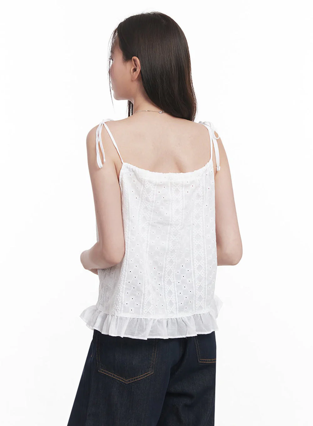 Frill Lace Ribbon Cami Top IY509 - Image 9