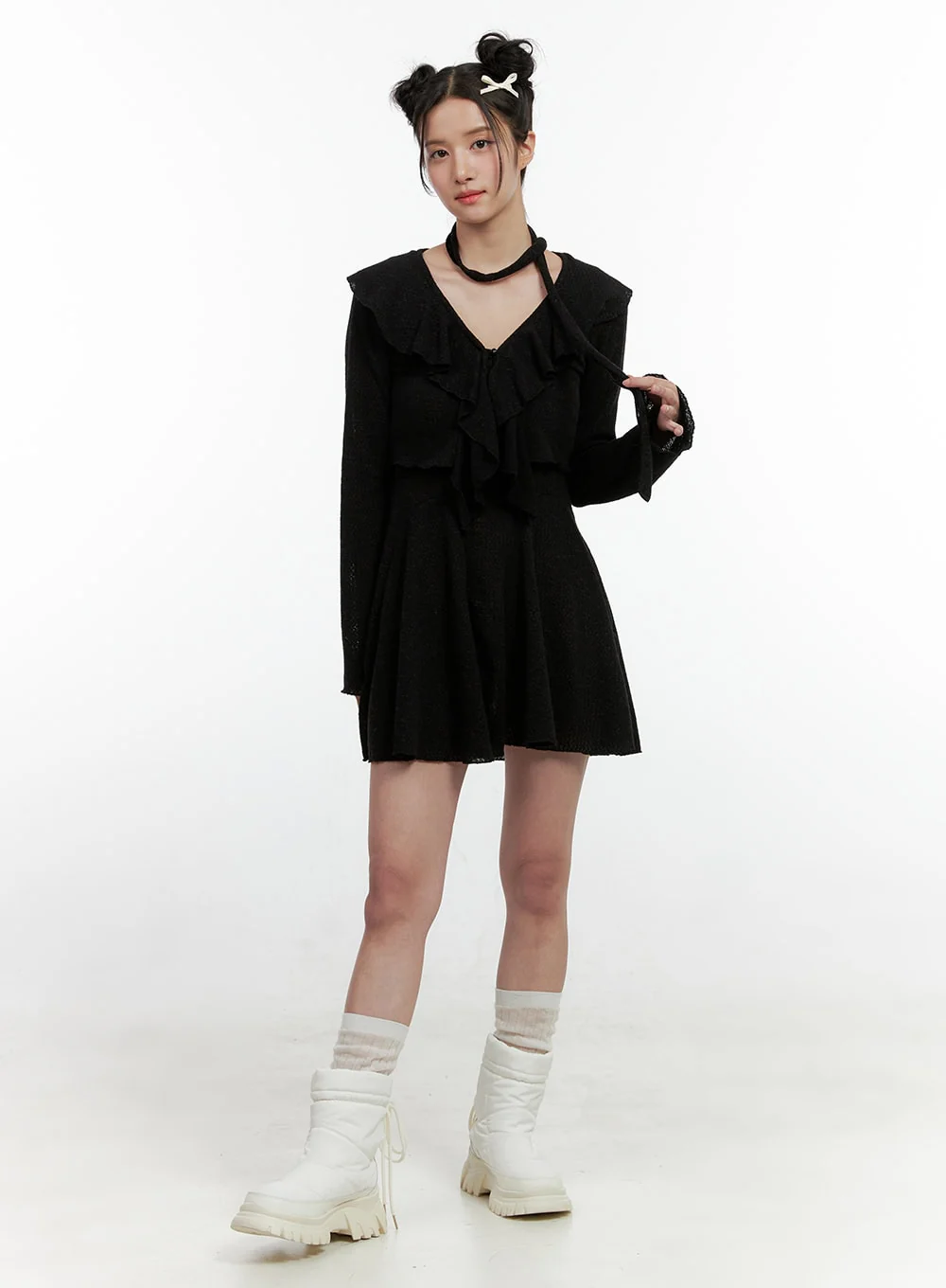 Frill Mini Dress Set ON404 - Image 2