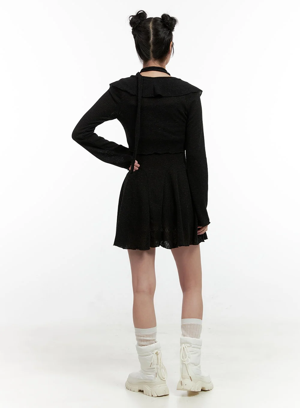 Frill Mini Dress Set ON404 - Image 4