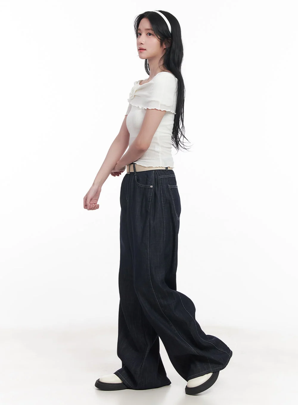 Frill Off-Shoulder Top CY526 - Image 3