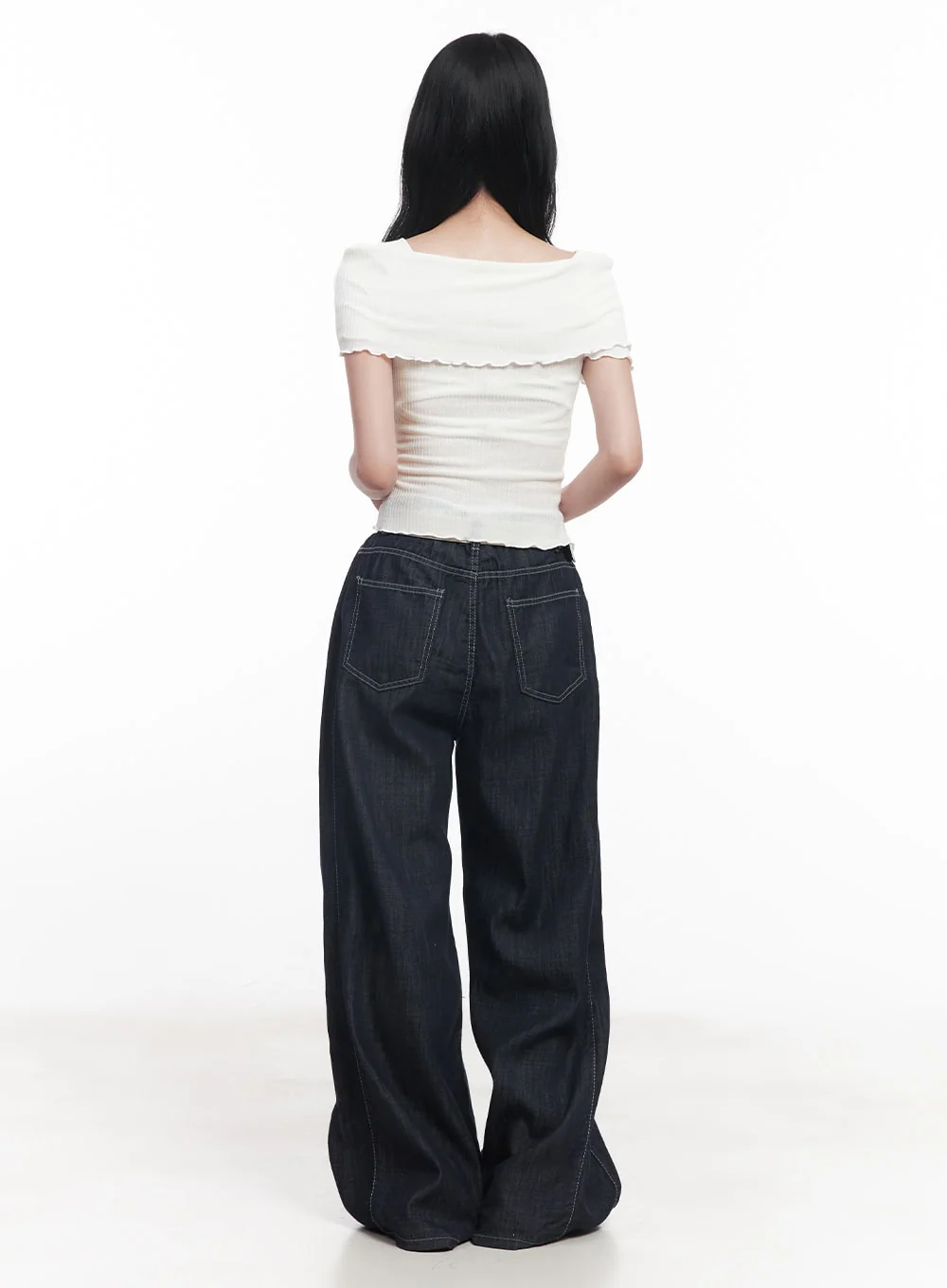 Frill Off-Shoulder Top CY526 - Image 4