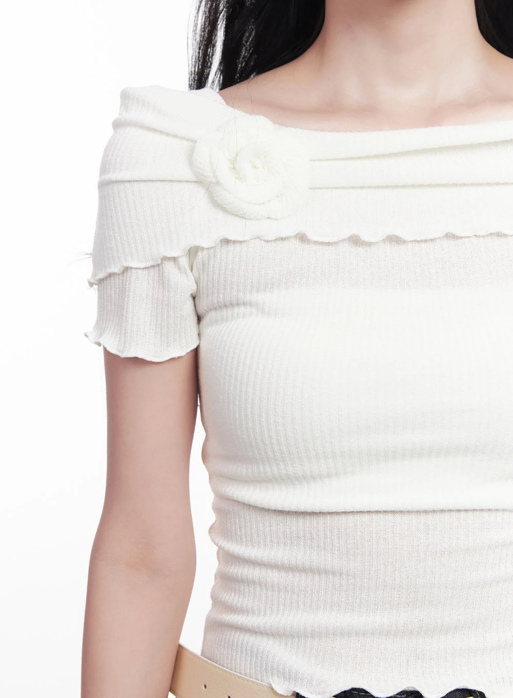 Frill Off-Shoulder Top CY526 - Image 7