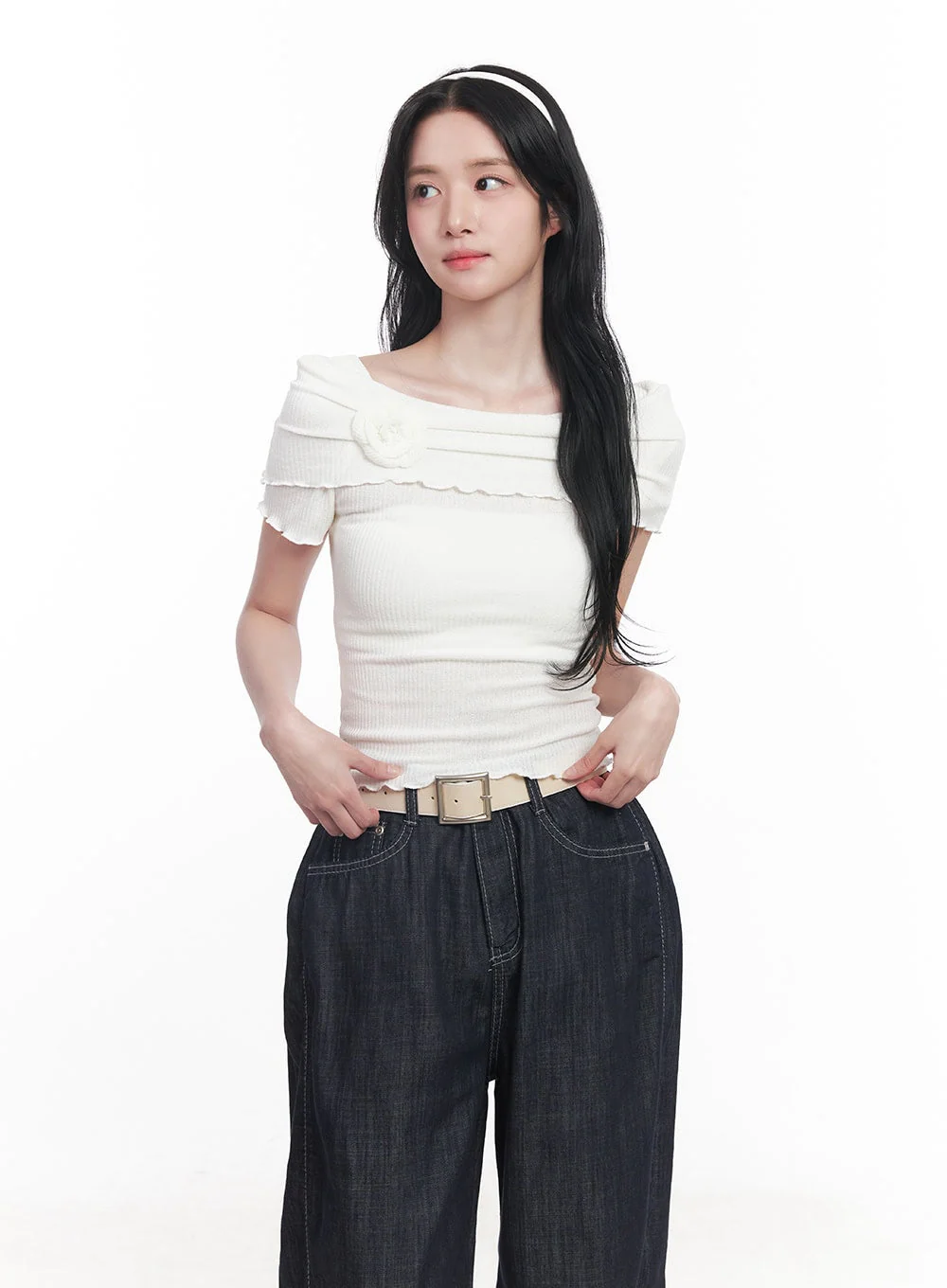 Frill Off-Shoulder Top CY526 - Image 8