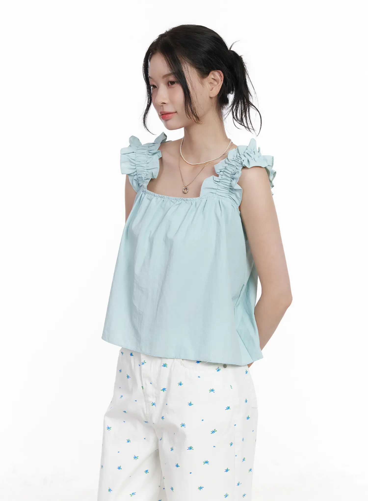 Frill Strap Sleeveless Top CA510 - Image 6