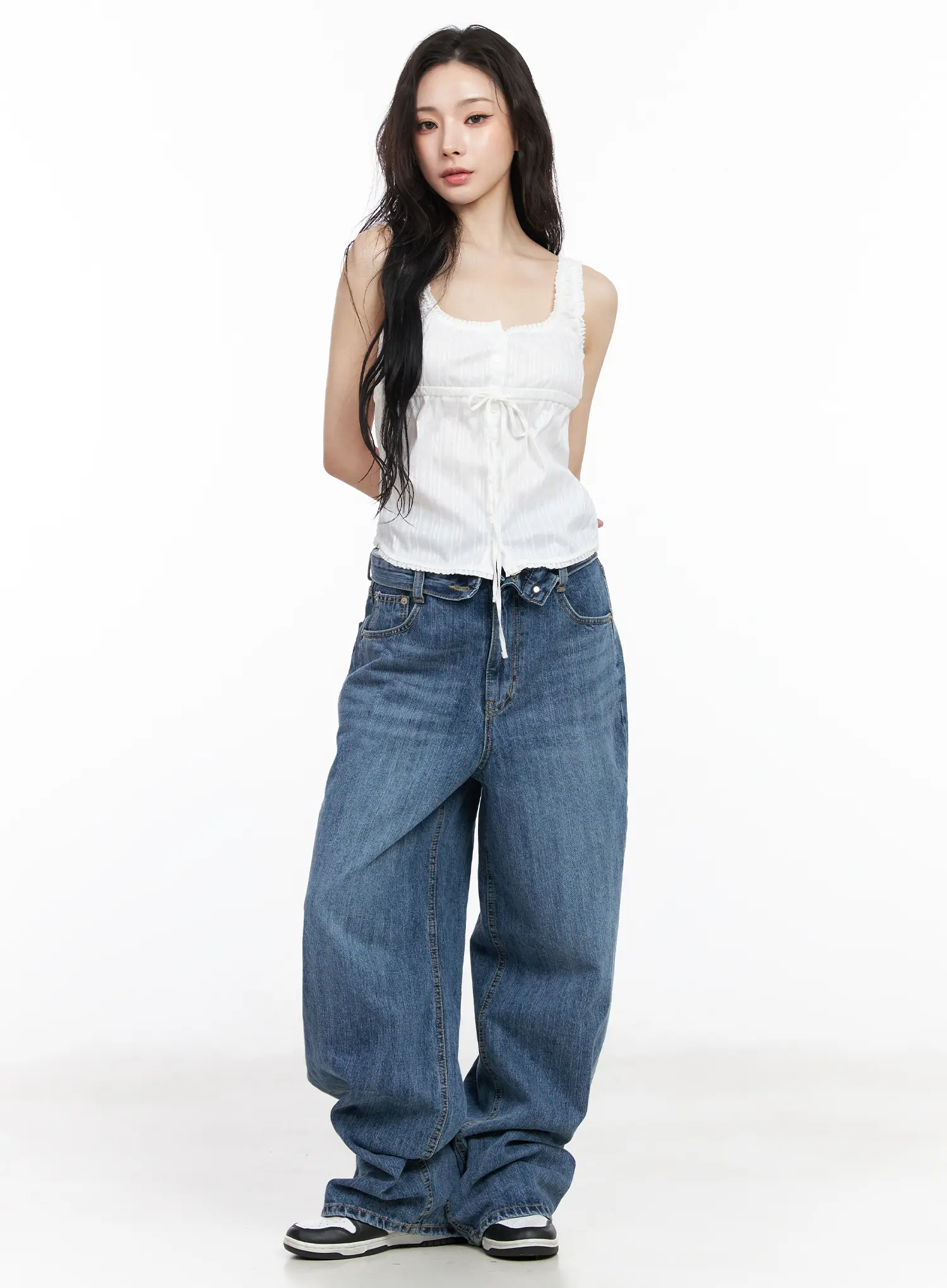 Frill String Crop Tank Top CM519 - Image 3