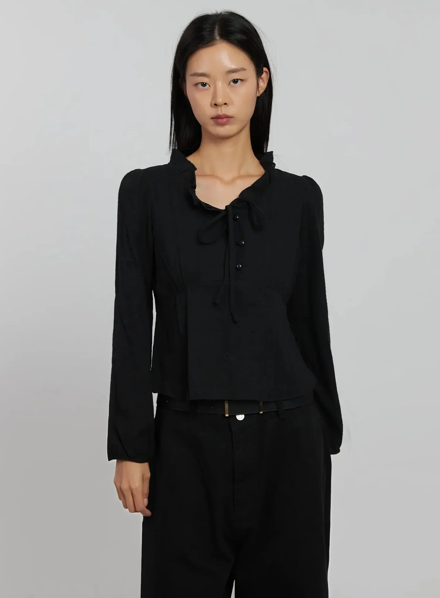 Frill Striped Blouse IJ509 - Image 13