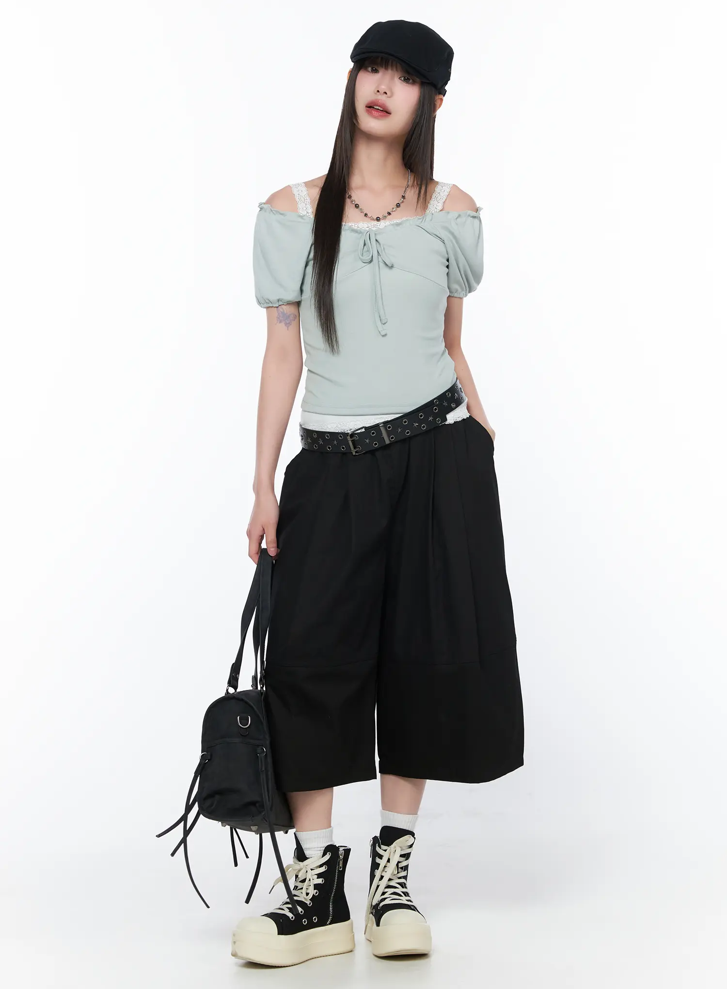Frill Trim Puff Sleeve Blouse CA528 - Image 5