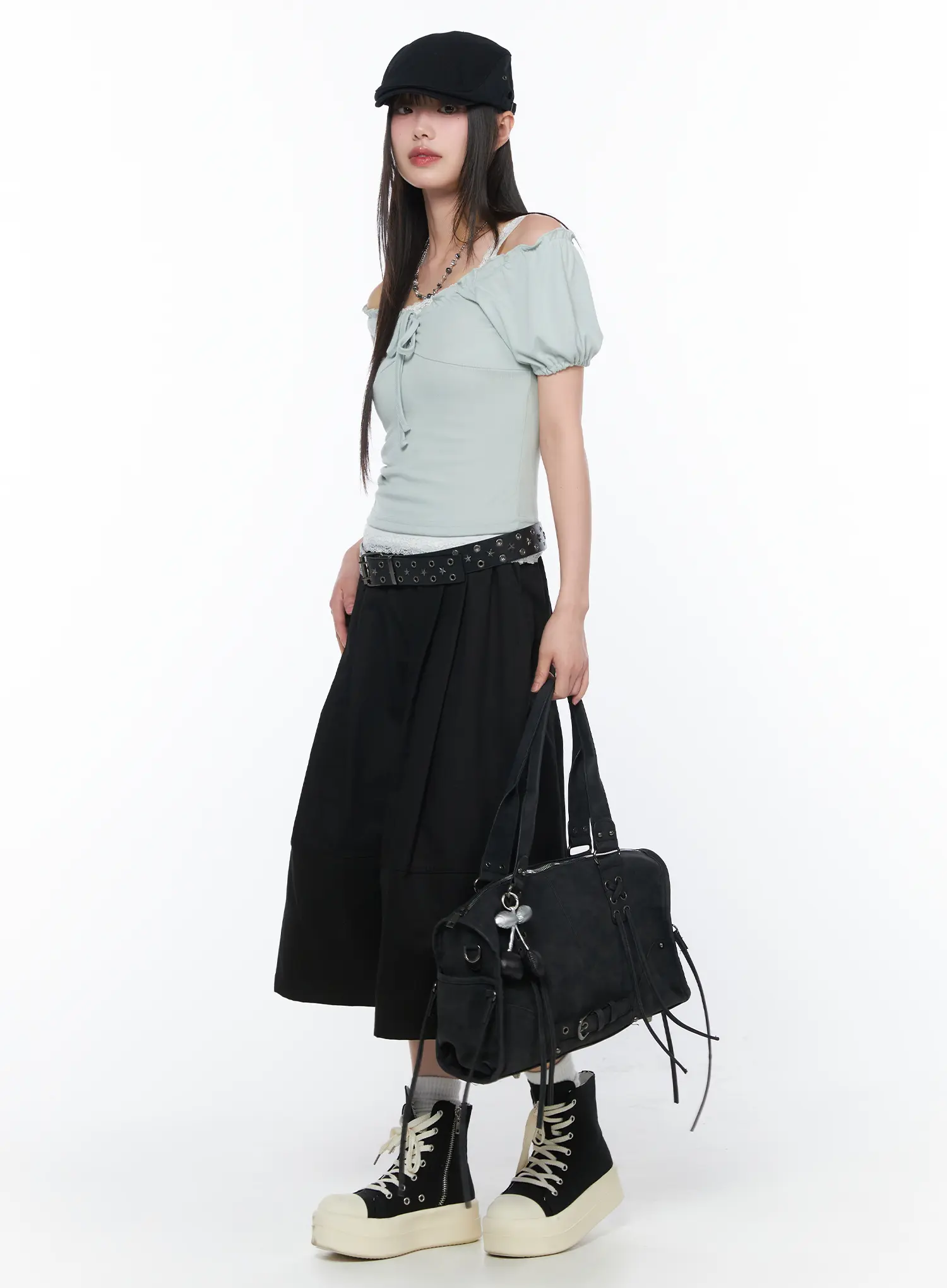 Frill Trim Puff Sleeve Blouse CA528 - Image 8