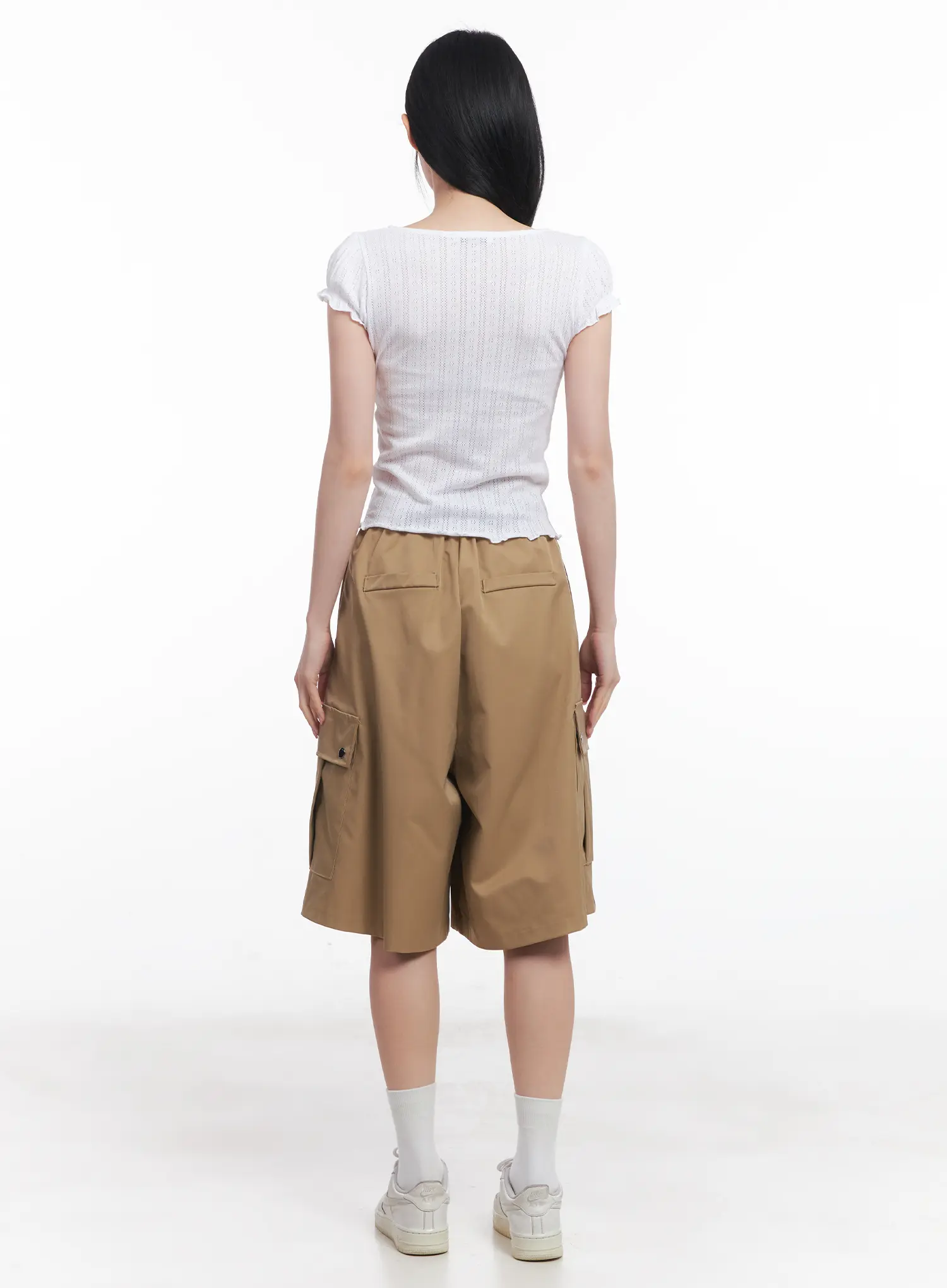Frill V-Neck Crop Tee CU510 - Image 7