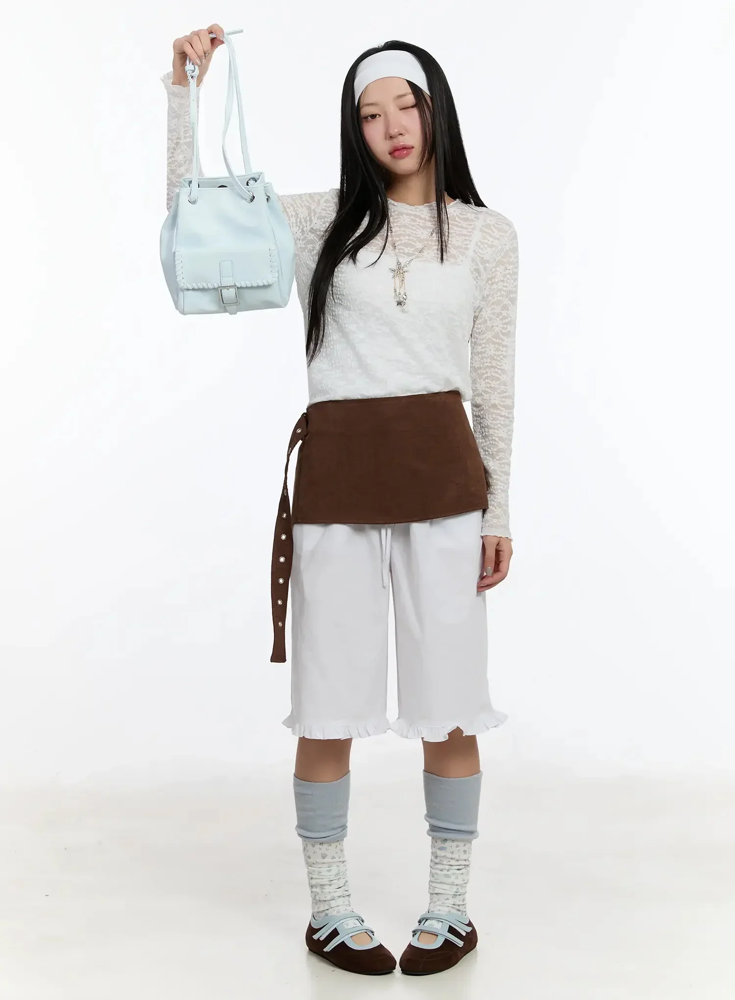 Frilled Cotton Shorts IM509 - Image 15
