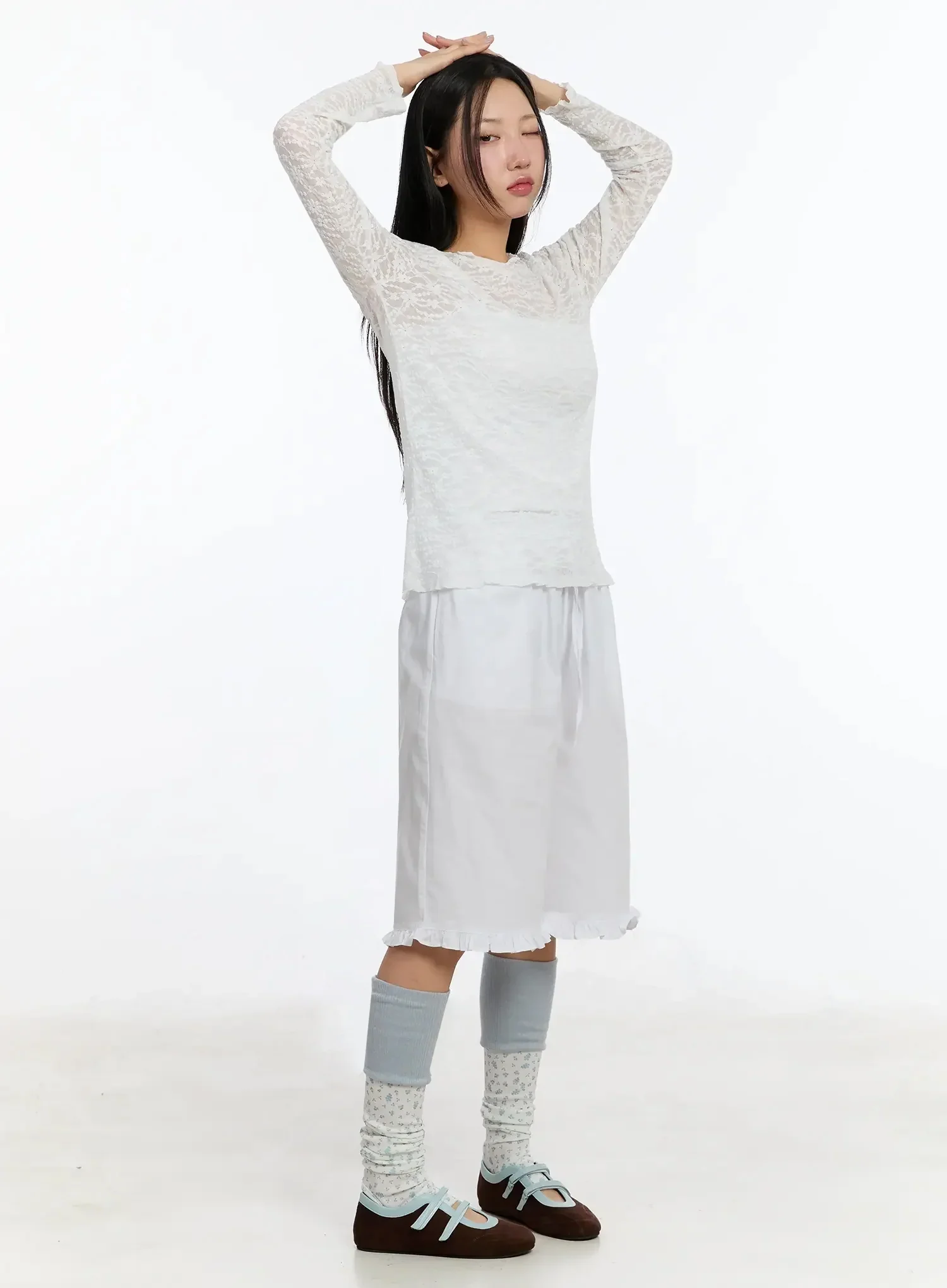 Frilled Cotton Shorts IM509 - Image 9
