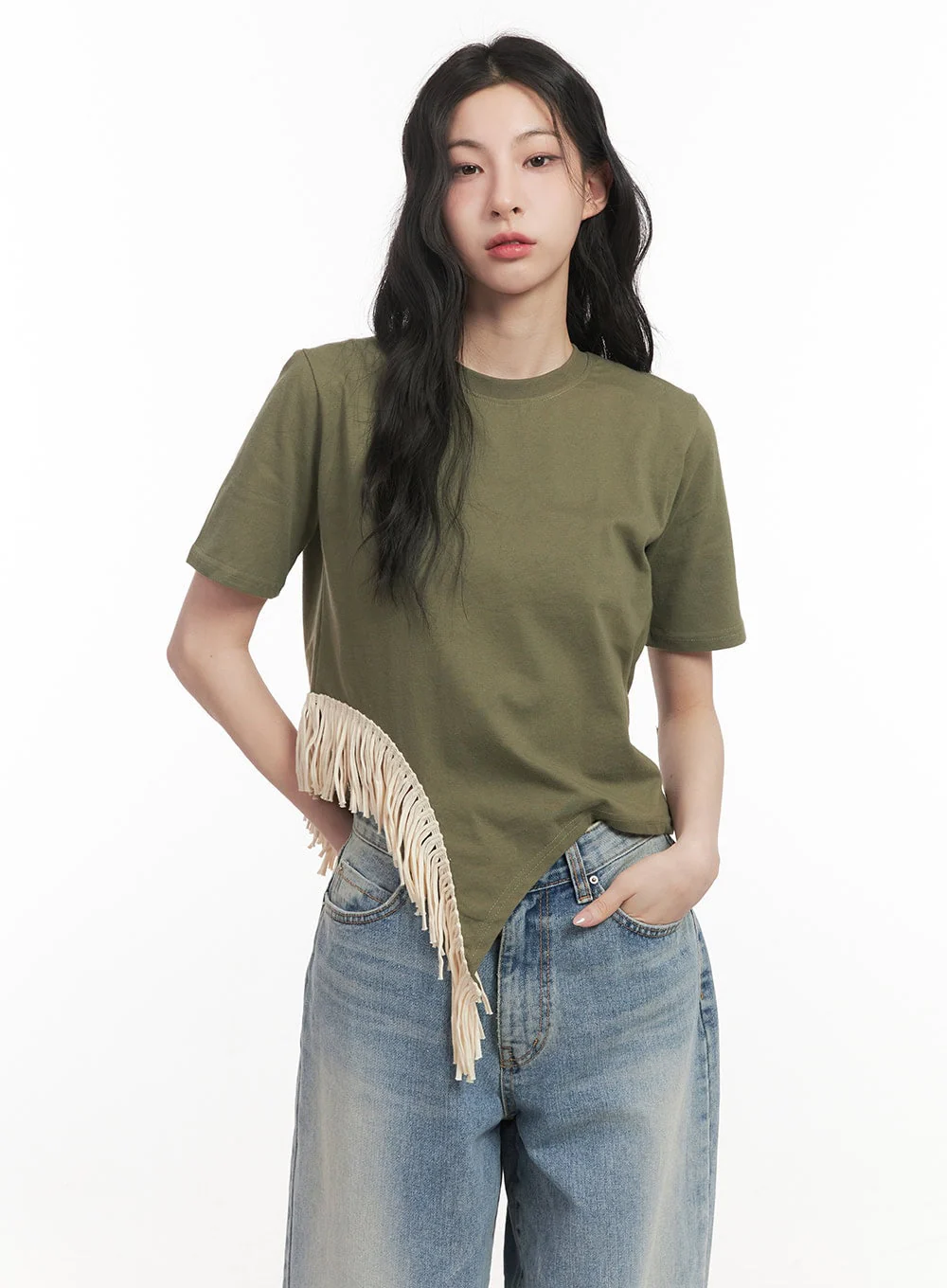 Fringe-Hem Asymmetric Top CF513 - Image 10