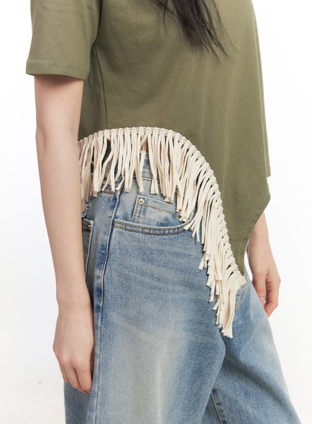 Fringe-Hem Asymmetric Top CF513 - Image 4