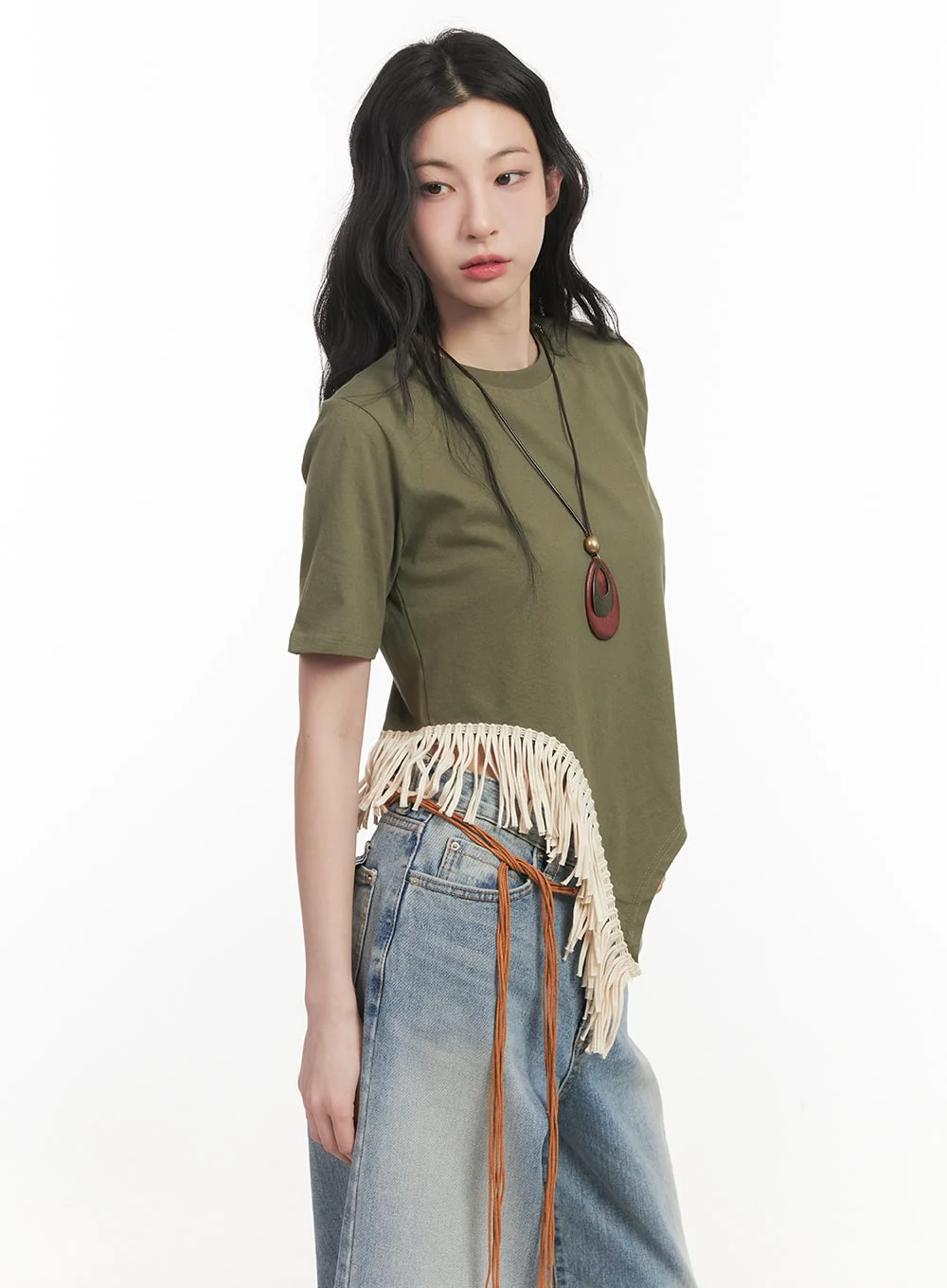 Fringe-Hem Asymmetric Top CF513 - Image 5