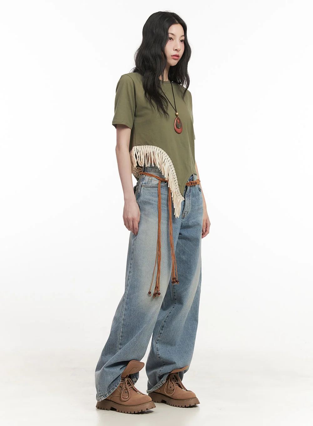Fringe-Hem Asymmetric Top CF513 - Image 6