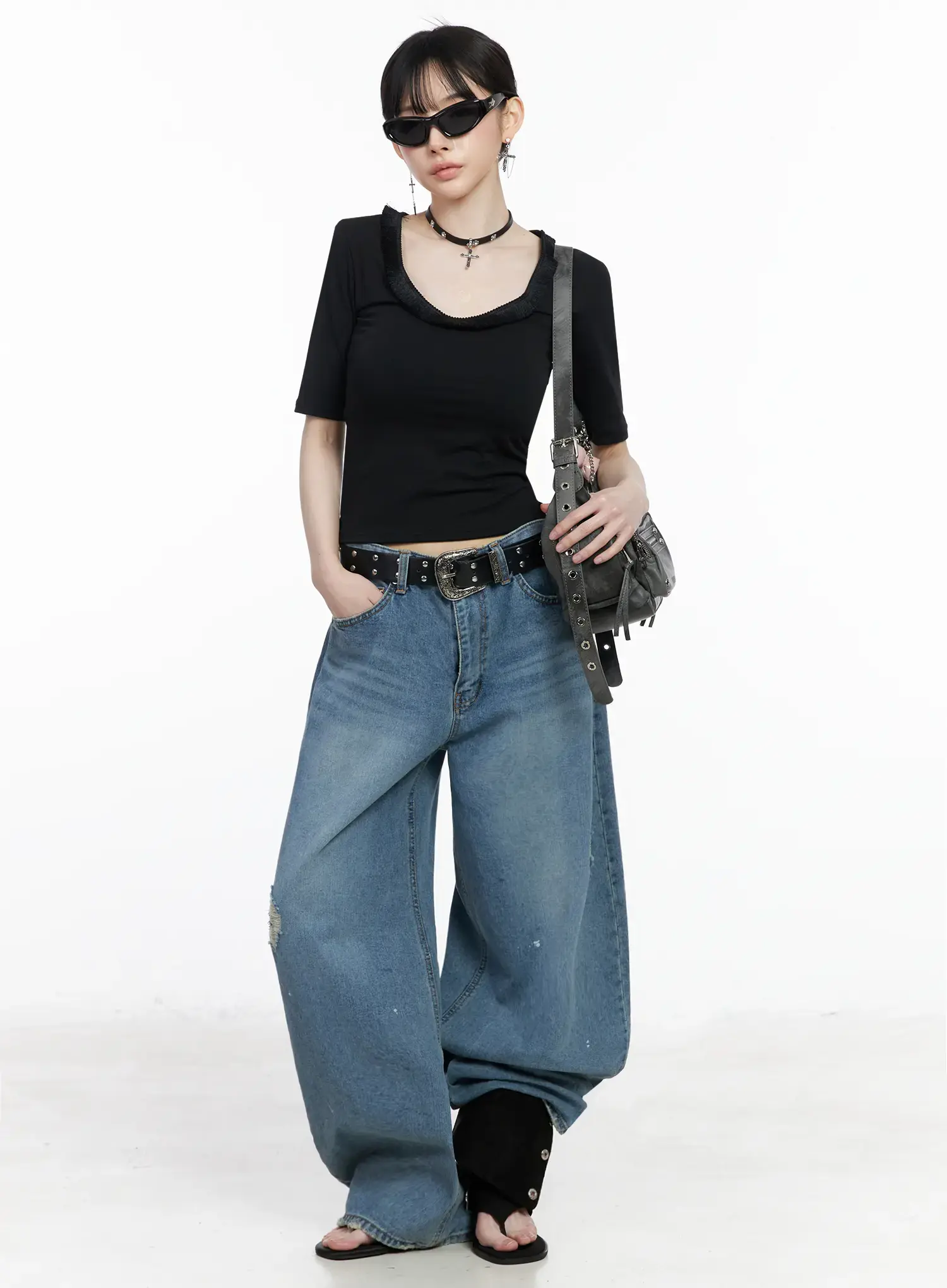 Fringe Trim Short Sleeve Top IY501 - Image 16