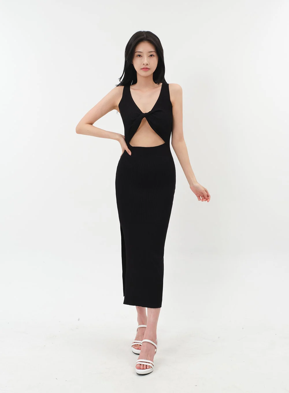 Front Cut Out Maxi Sleeveless Dress IM5 - Image 16