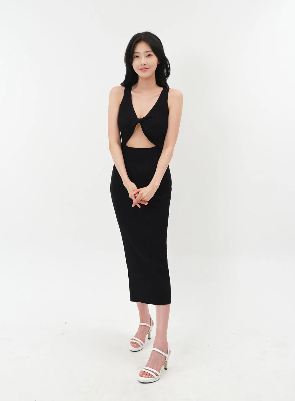 Front Cut Out Maxi Sleeveless Dress IM5 - Image 9