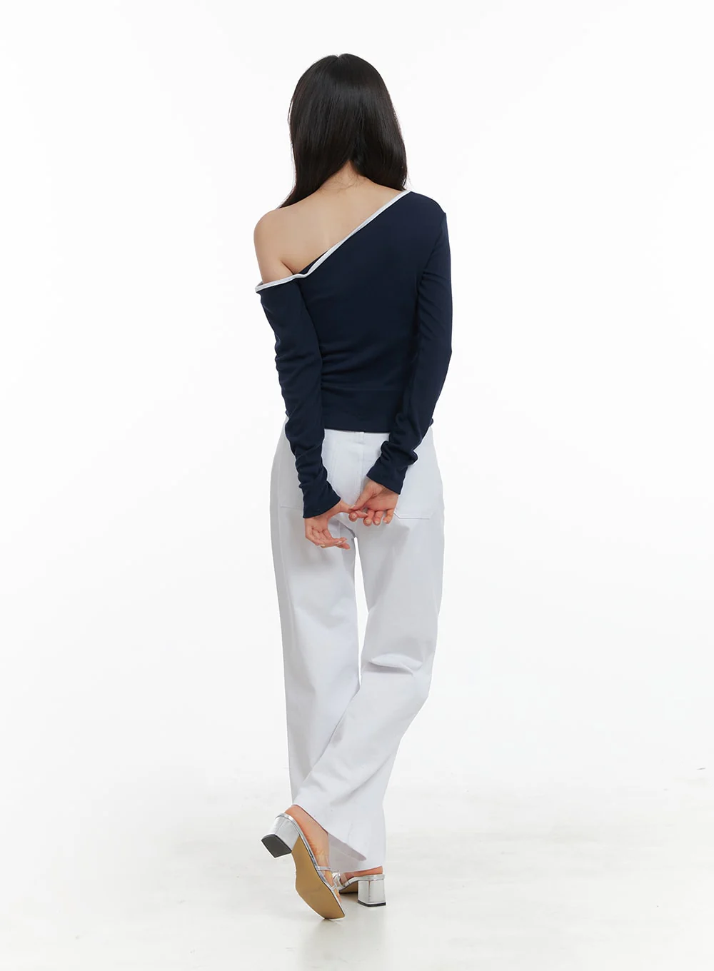 Front Pockets Straight Fit Pants OA419 - Image 3