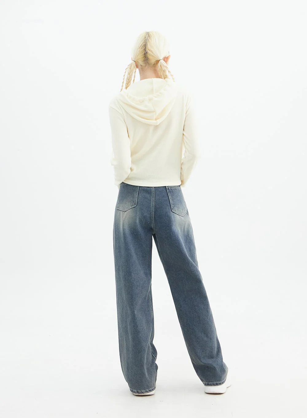 Front Shirring Hoodie Sweater IN328 - Image 7