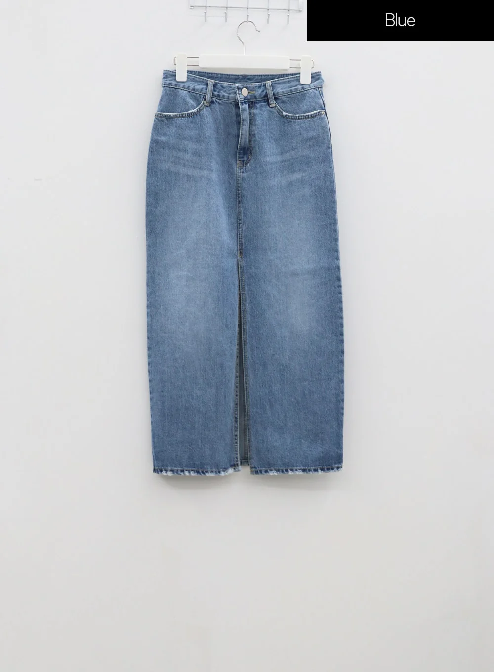 Front Slit Denim Maxi Skirt IA305 - Image 12