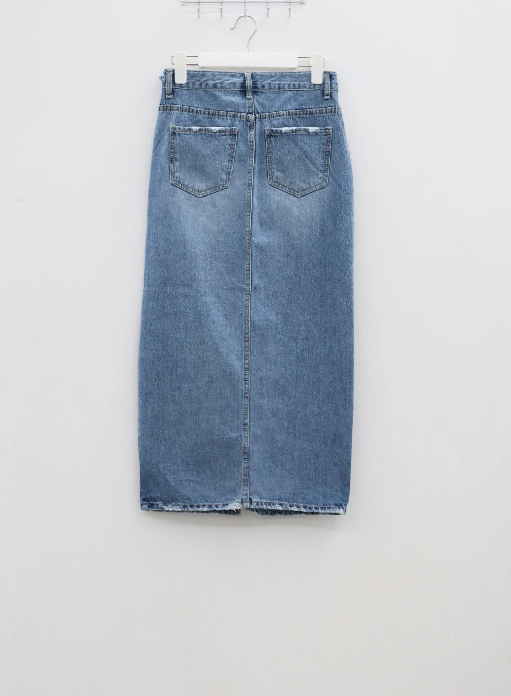 Front Slit Denim Maxi Skirt IA305 - Image 13