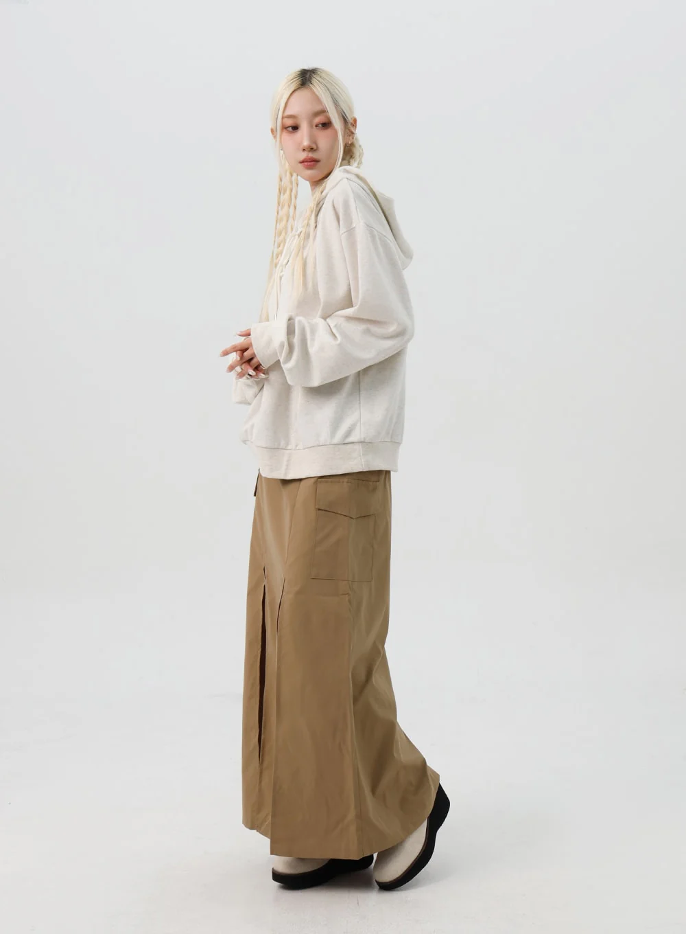 Front Tie Hooded Sweatshirt IS312 - Image 7