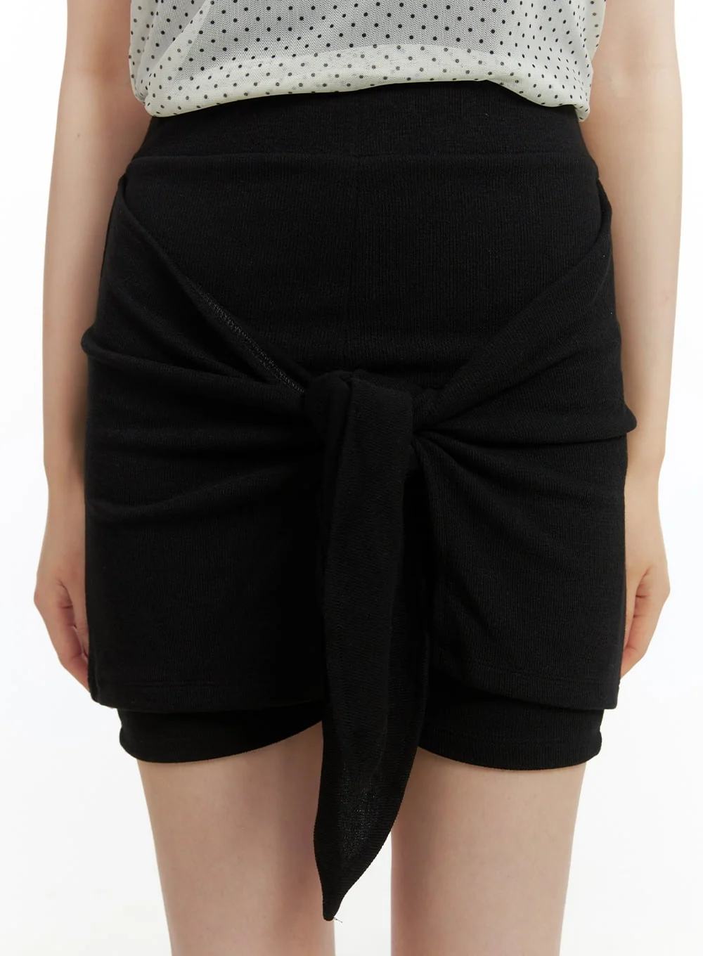 Front Wrap Cotton Shorts CY414 - Image 7