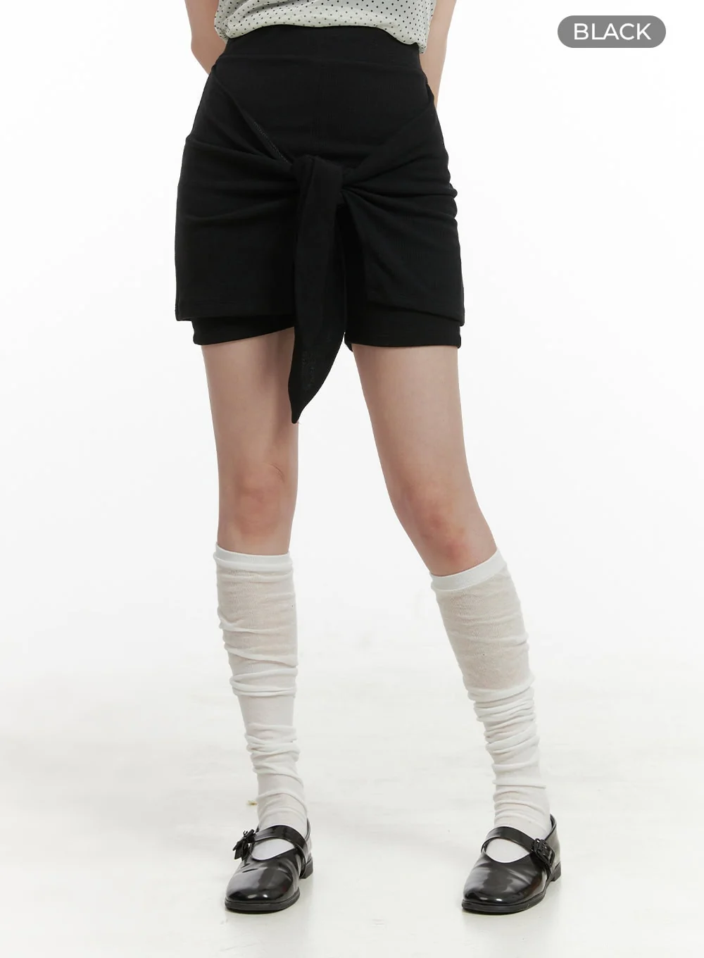 Front Wrap Cotton Shorts CY414 - Image 8