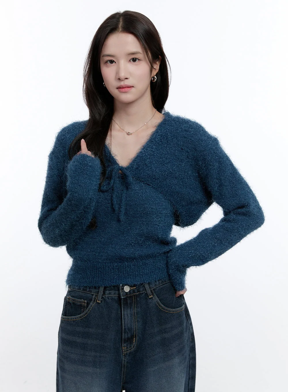 Fuzzy Bolero Cardigan & Tank Set ON418 - Image 11