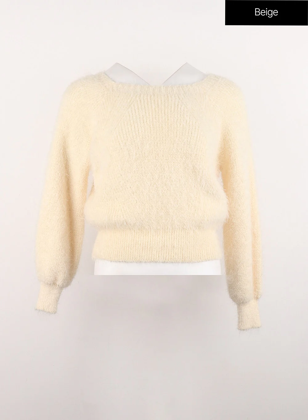 Fuzzy Off-Shoulder Sweater OG327 - Image 11