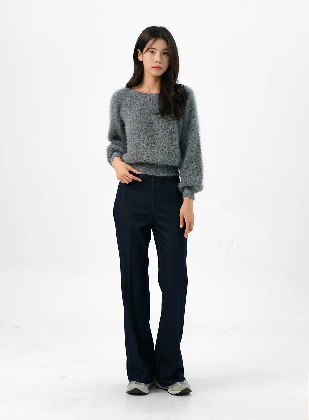 Fuzzy Off-Shoulder Sweater OG327 - Image 3