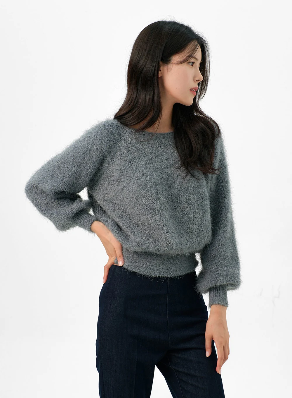 Fuzzy Off-Shoulder Sweater OG327 - Image 7