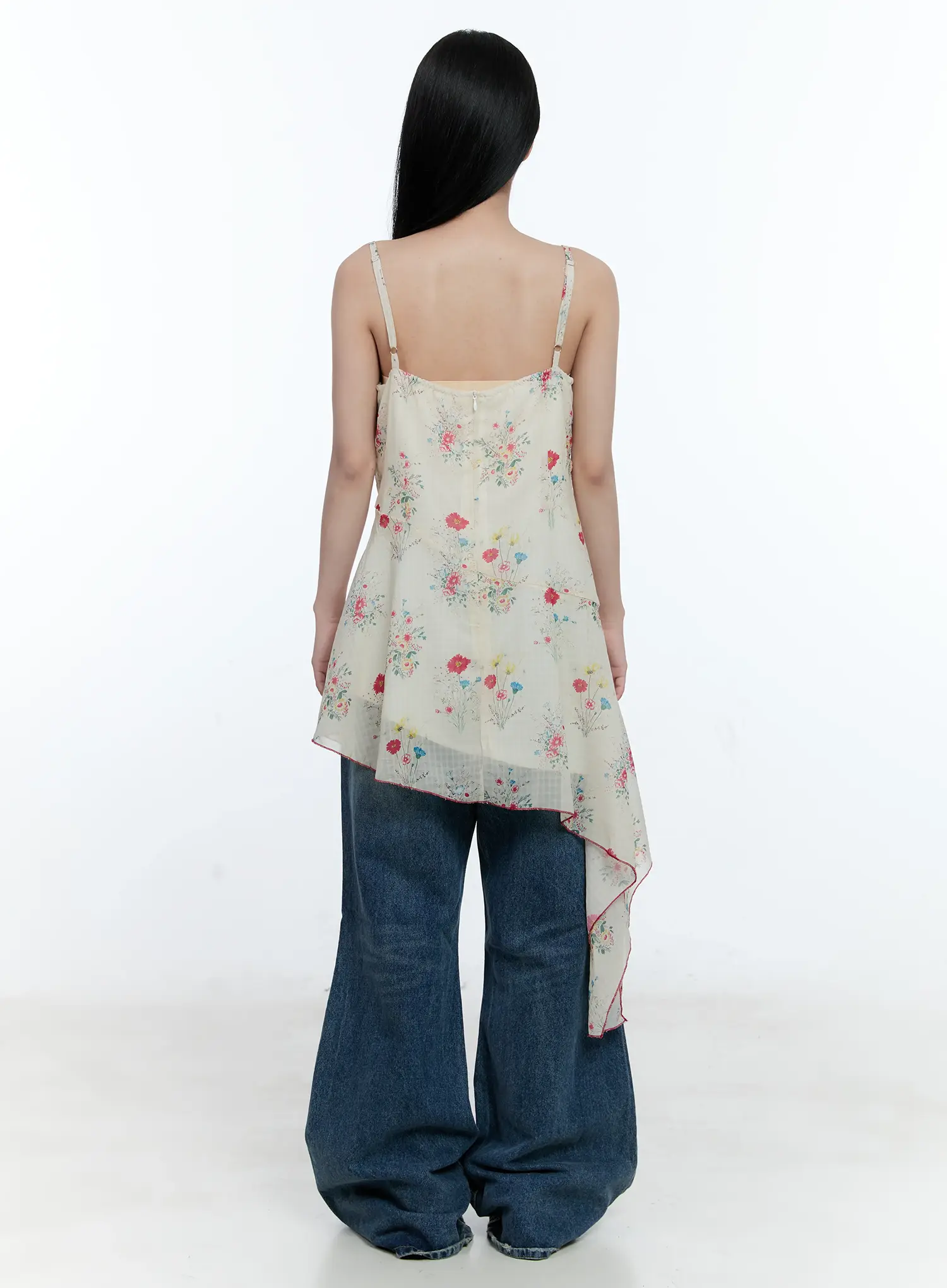 Gabi Distressed Semi-Flared Denim Jeans CG501 - Image 8