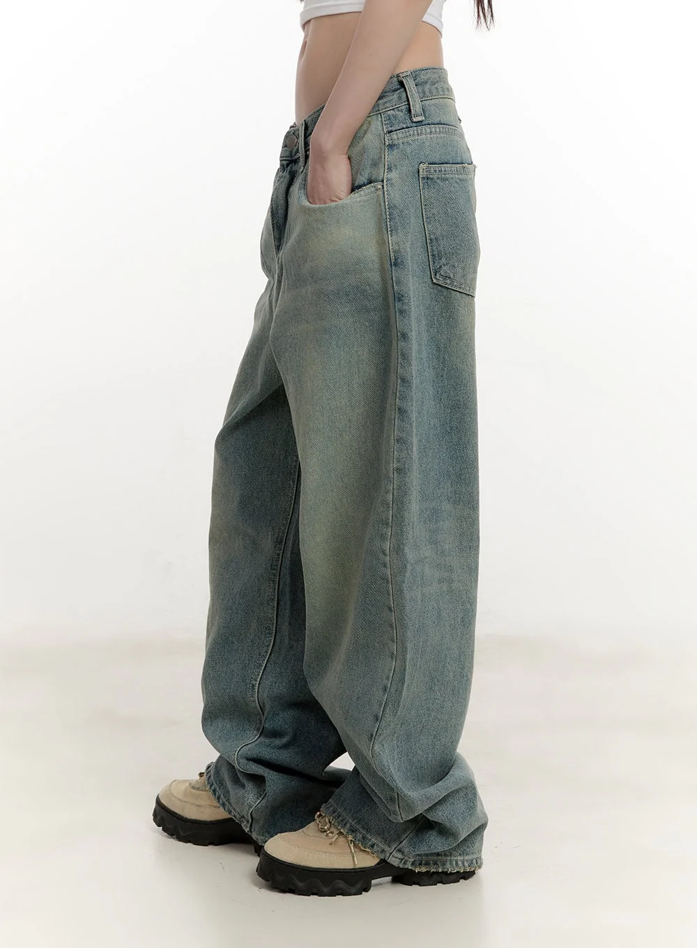 Galinda Washed Baggy Jeans CM513 - Image 3