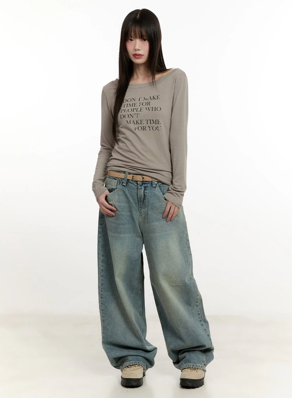 Galinda Washed Baggy Jeans CM513 - Image 5