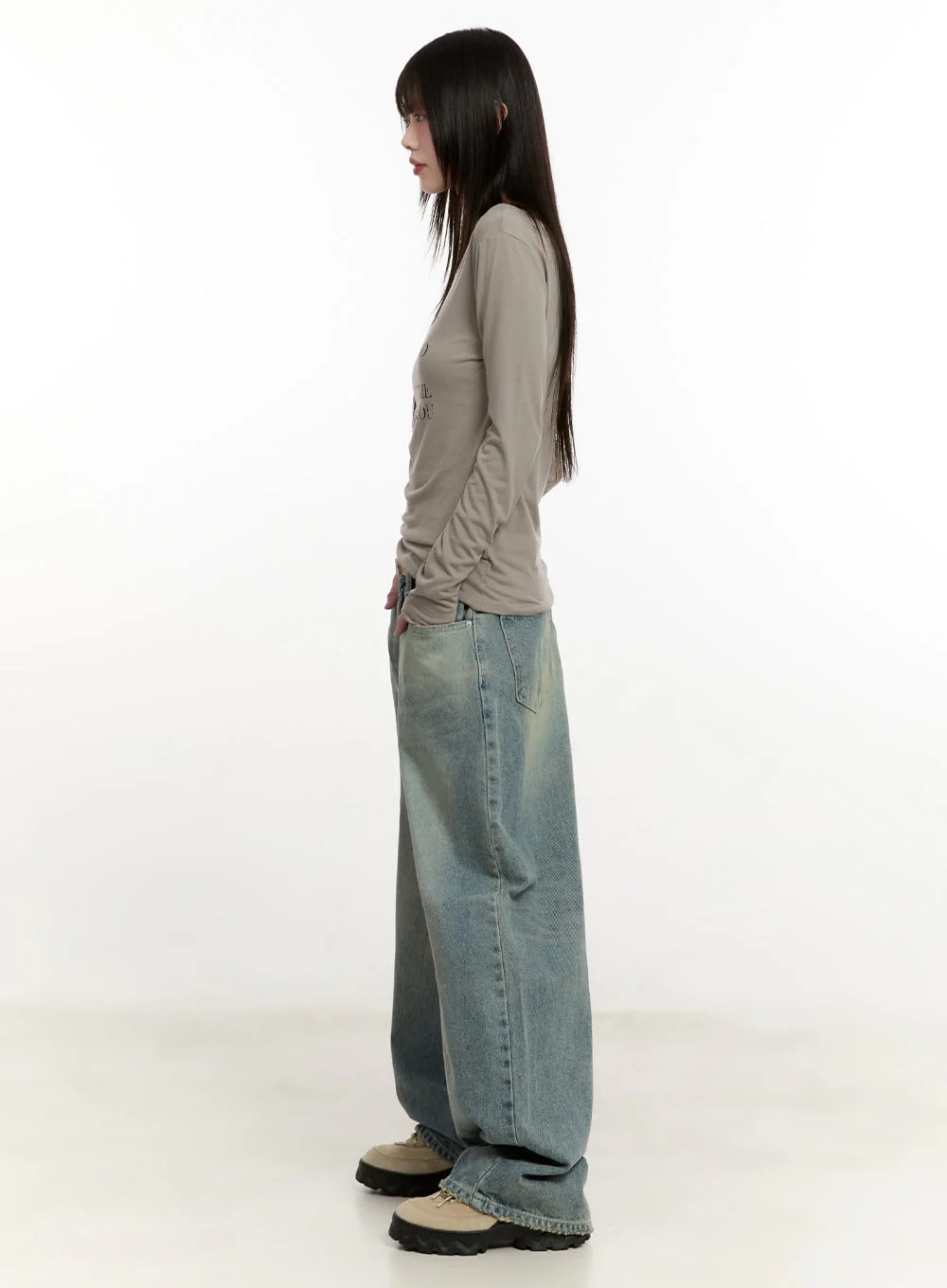 Galinda Washed Baggy Jeans CM513 - Image 6