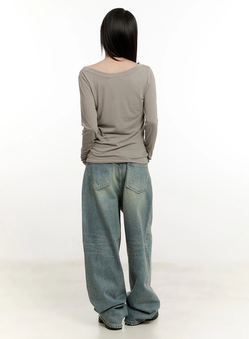 Galinda Washed Baggy Jeans CM513 - Image 7